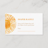 Luier Raffle Boho Waterverf U bent mijn zonneschij Informatiekaartje (Voorkant)