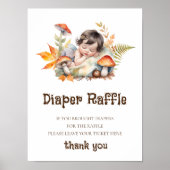 Luier Raffle Bord Baby Shower Bosfee Poster (Voorkant)