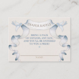 Luier Raffle  Carriage Ivory Blue Gingham Informatiekaartje