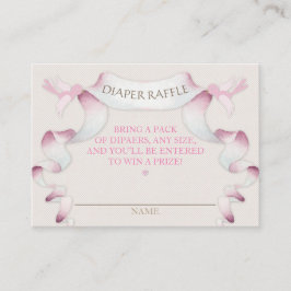 Luier Raffle  Carriage Ivory Pink Gingham Informatiekaartje