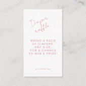 Luier Raffle Chic Pink Seashell Baby shower Informatiekaartje (Voorkant)