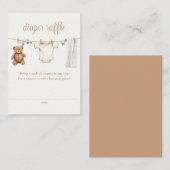 Luier Raffle Clothesline Baby shower Informatiekaartje (Voorkant / Achterkant)