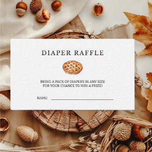 Luier Raffle Cutie Pie Herfst Baby shower Informatiekaartje