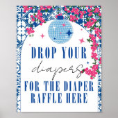 Luier Raffle Dancing Queen Grieks Baby shower teke Poster (Voorkant)