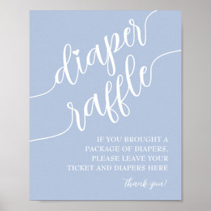 Luier Raffle Drop Off Boy Baby shower Poster