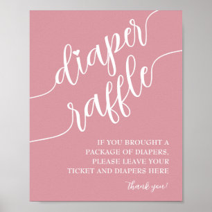 Luier Raffle Drop Off Girl Baby shower Poster
