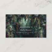 Luier Raffle Enchanted Forest Rozen Baby shower Informatiekaartje (Achterkant)