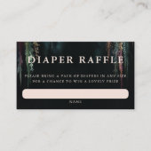 Luier Raffle Enchanted Forest Rozen Baby shower Informatiekaartje (Voorkant)