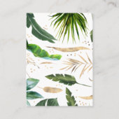 Luier Raffle Exotisch gebladerte Baby shower Visitekaartje (Achterkant)