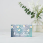 *~* Luier Raffle Flowers Lights Rozen Baby shower Informatiekaartje (Staand voorkant)