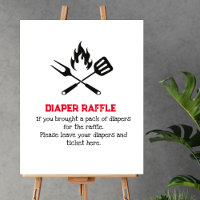Luier Raffle Game BBQ Vork Lepel Baby shower