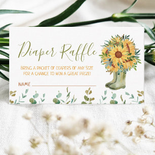 Luier Raffle Groene Regen Laarzen Informatiekaartje