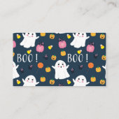 Luier Raffle Halloween Donkerblauwe Behuizing Kaar Informatiekaartje (Achterkant)