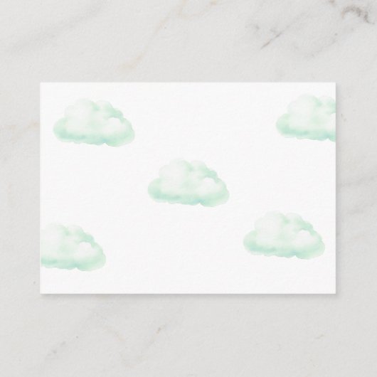 Luier Raffle Hete Luchtballon Baby shower Informatiekaartje (Achterkant)