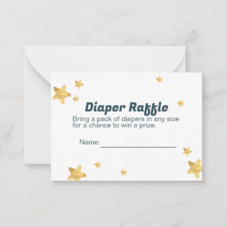 Luier Raffle Kaart voor Baby shower Notitiekaartje