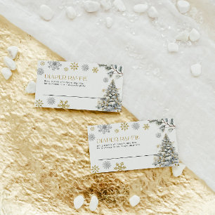 Luier Raffle Kaart Winter Wonderland Notitiekaartje