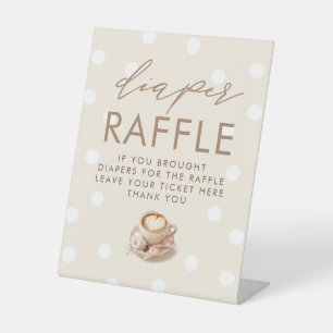 Luier Raffle Koffie Baby Shower Tafelbord Reclamebord Met Voetstuk