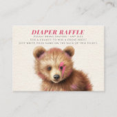 Luier Raffle Lightning Bolt Cub Baby shower Informatiekaartje (Voorkant)