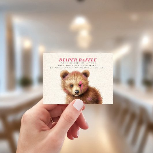 Luier Raffle Lightning Bolt Cub Baby shower Informatiekaartje