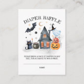 Luier Raffle Little Boo Halloween Baby shower Informatiekaartje (Voorkant)
