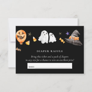 Luier Raffle Little Boo Zwart Kaart