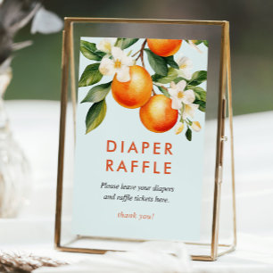 Luier Raffle Little Cutie Sinaasappel Baby shower 