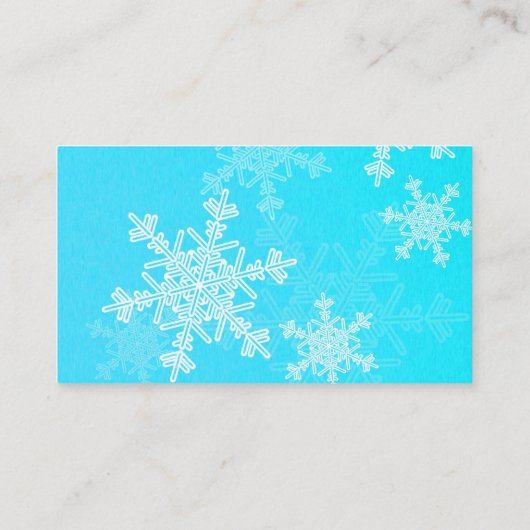 Luier Raffle Minimalistische Blauwe Sneeuwvlok Pat Informatiekaartje (Achterkant)