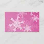 Luier Raffle Minimalistische Roze Sneeuwvlok Patro Informatiekaartje (Achterkant)