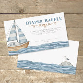 Luier Raffle Nautisch Baby shower Informatiekaartje