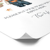 Luier Raffle Pompoen Baby shower Herfst Poster (Hoek)