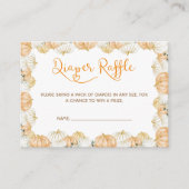 Luier Raffle Pompoen Bloemen Geslacht Neutraal Informatiekaartje (Voorkant)