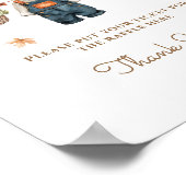 Luier Raffle Pompoen Rustieke Herfst Baby shower Poster (Hoek)