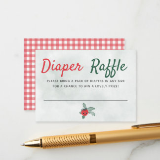 Luier Raffle Rustic Little Tomato Baby shower Informatiekaartje