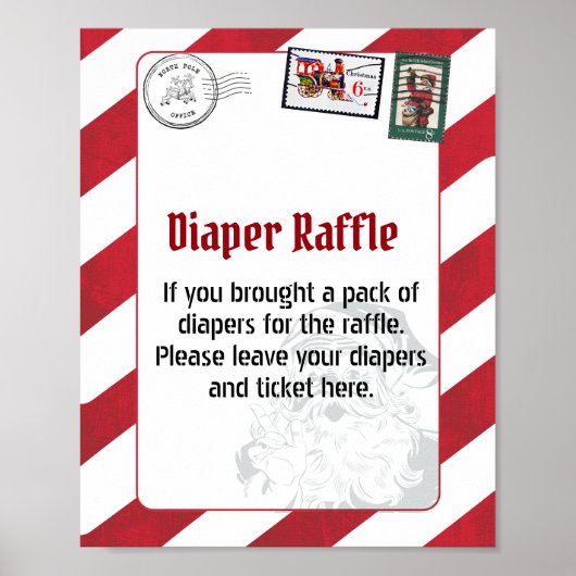 Luier Raffle Santa's Letter Noordpool gestempeld Poster (Voorkant)