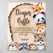 Luier Raffle Slice Dier Baby shower Spel Teken Poster (Voorkant)