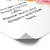 Luier Raffle Spel Herfst Pompoen Bourgondië Roze Poster (Hoek)