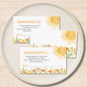 Luier Raffle Sunshine Baby Shower Informatiekaartje