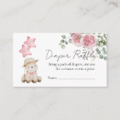 Luier Raffle Sweet Little Lamb Roze Rozen Bloem Informatiekaartje (Voorkant)