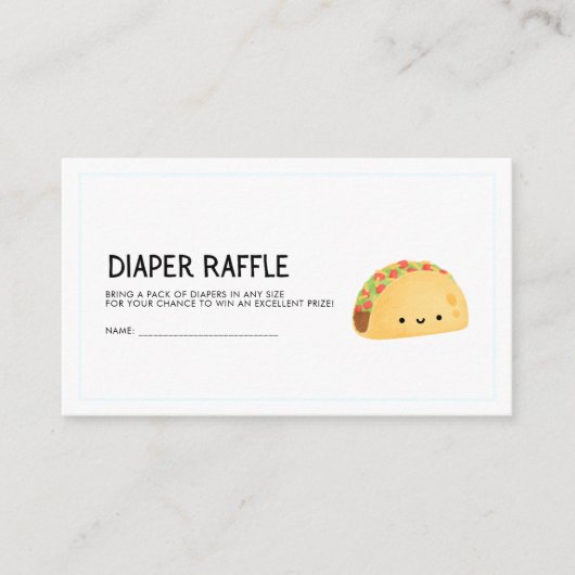 Luier Raffle - Taco Informatiekaartje (Voorkant)