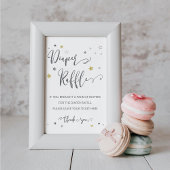 Luier Raffle Teken Genderneutraal Baby shower Poster