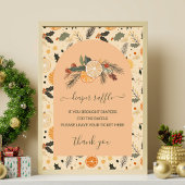 Luier Raffle Teken Winter Citrus Baby shower Poster