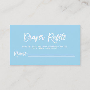 LUIER RAFFLE Ticket Blue BOY Baby shower Informatiekaartje