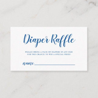 Luier Raffle Ticket Bright Blue Polka Dot Informatiekaartje