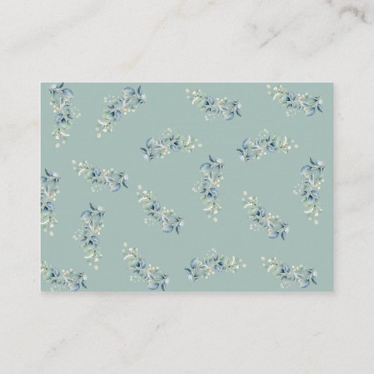 Luier Raffle Ticket Sage Groene Safari Thema Informatiekaartje (Achterkant)