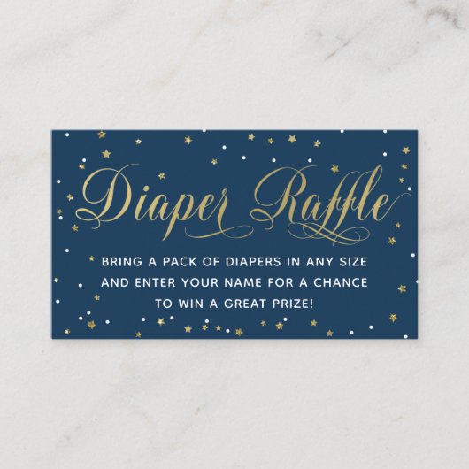 Luier Raffle Ticket, Twinkle Little Star Informatiekaartje (Voorkant)