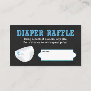 Luier Raffle Tickets / Chalkboard boy baby shower Informatiekaartje
