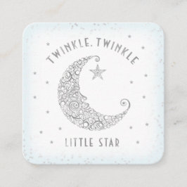 Luier Raffle Twinkle Little Star Baby shower Blauw Informatiekaartje