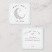Luier Raffle Twinkle Little Star Baby shower Blauw Informatiekaartje (Voorkant / Achterkant)