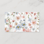 Luier Raffle Wildflower Kleurrijk Baby shower Informatiekaartje (Achterkant)