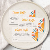 Luier Raffle Zon Baby shower behuizing Kaart